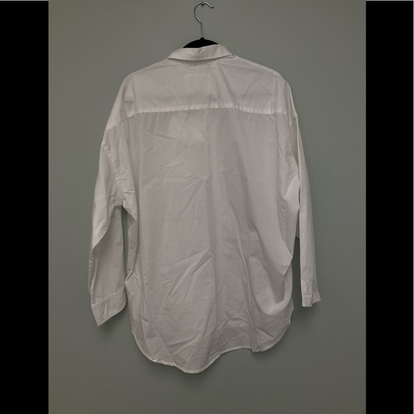 R13 Drop Neck Oxford Shirt white. Size XS. - Picture 9 of 9